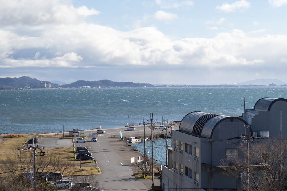部屋からの琵琶湖の眺望